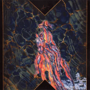 Cows on hourglass pond